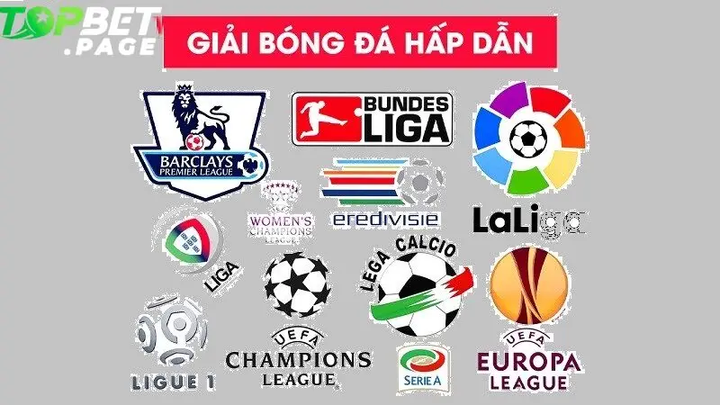 Top 10 giải bóng đá lớn được người chơi yêu thích tại Topbet